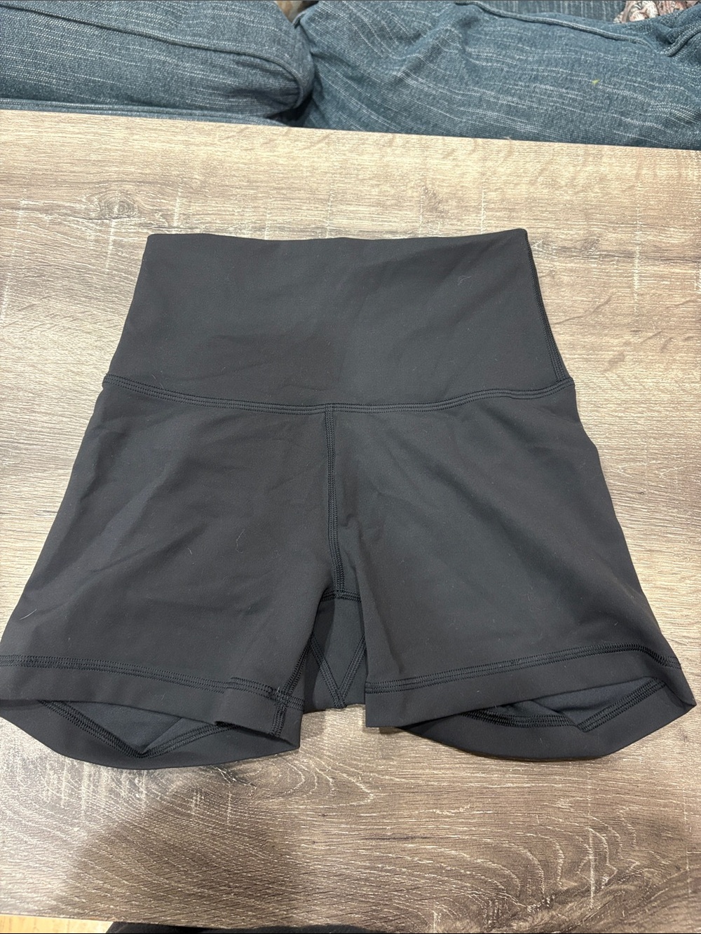 lululemon athletica Black High-Rise Bike Shorts wunderunder